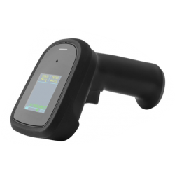 1D, 2D QR handheld barcode scanner with Bluetooth and 2.4GHz. With display.