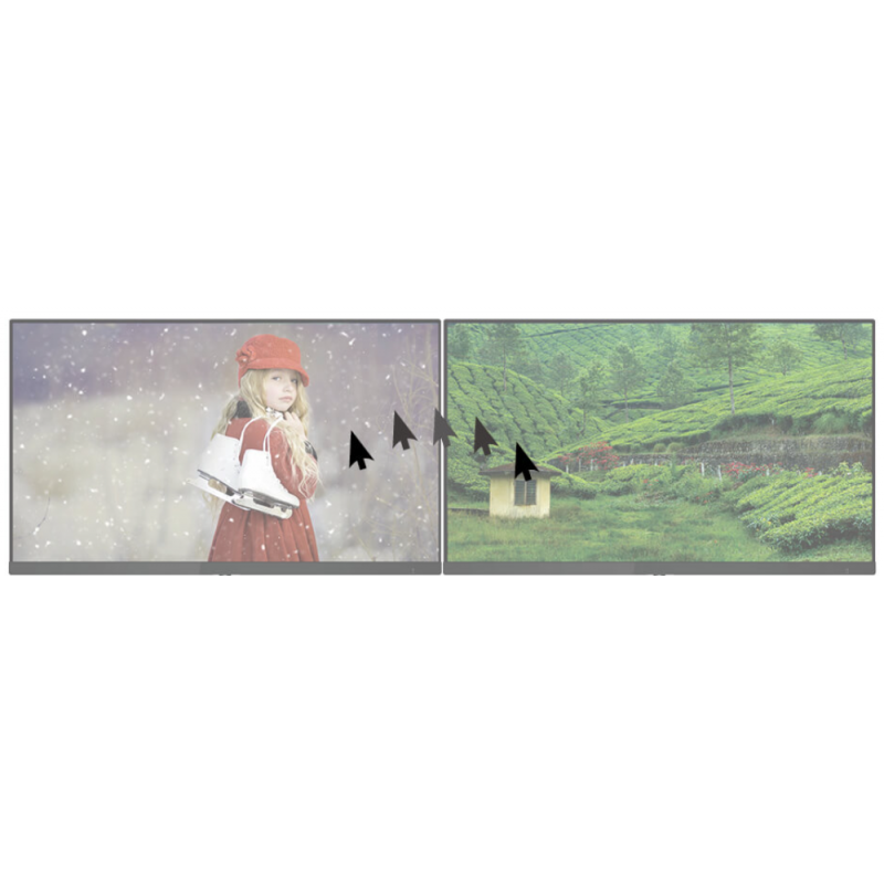 4-portars 4K HDMI KVM-matris med 2 x USB 3.2 och 4 x USB 2 (HID) med USB-roaming. PIP.