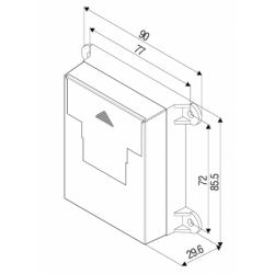 Wireless access control with a range of up to 50 meters. Relay output and can be controlled from 15 remote controls
