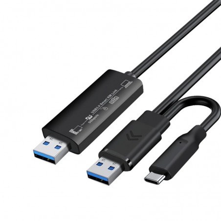 USB 3.0 PC Link-kabel - PC till PC - Mus, tangentbord, filöverföring, kopiering