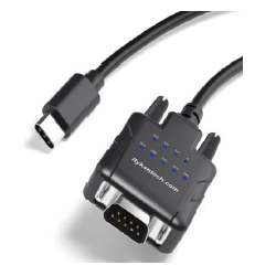 USB-C to RS232 adapter - get a COM port on PC via the USB C port. With 9 pcs. LED indicators