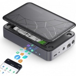 2.5 SATA SSD/HDD Enclosure with NAS Function - 8TB Capacity, USB3.2Gen1 Type-C, RJ45 1Gbps, SATA3.0 6Gbps