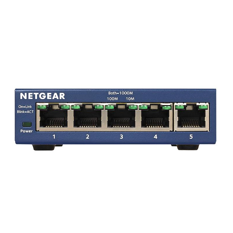5-portars Gigabit Ethernet-switch - 10 Gbps bandbredd och QoS-stöd