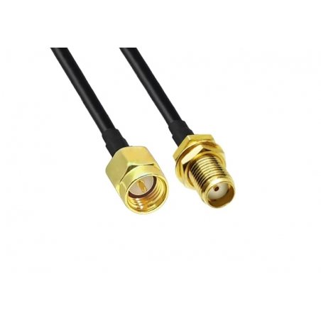 SMA hane till SMA hona, 50 ohm, GSM / LTE antenn svart, 20cm