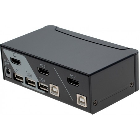 2 portar KVM-omkopplare med HDMI och USB