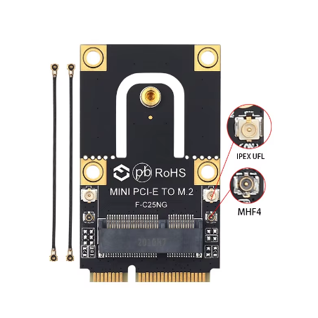 NGFF M.2 Key to Mini PCI-E Adapter för Intel AX210 AX200NGW