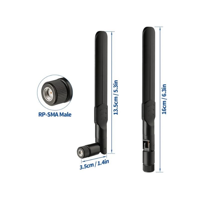 RP-SMA-antenn, 8dBi Wifi, kabel IPX IPEX U.FL MHF4, M.2 NGFF, Intel AX200NGW 8265AC 8265NGW 7265AC 9560AC M.2 NGFF