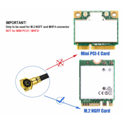 RP-SMA-antenn, 8dBi Wifi, kabel IPX IPEX U.FL MHF4, M.2 NGFF, Intel AX200NGW 8265AC 8265NGW 7265AC 9560AC M.2 NGFF
