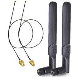 RP-SMA-antenn, 8dBi Wifi, kabel IPX IPEX U.FL MHF4, M.2 NGFF, Intel AX200NGW 8265AC 8265NGW 7265AC 9560AC M.2 NGFF