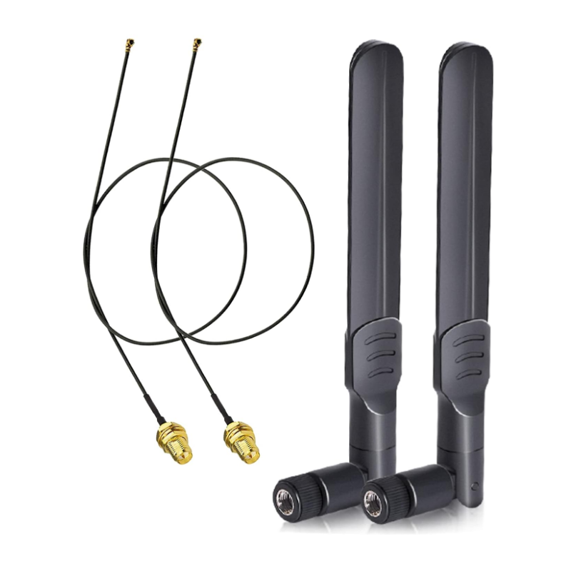 RP-SMA-antenn, 8dBi Wifi, kabel IPX IPEX U.FL MHF4, M.2 NGFF, Intel AX200NGW 8265AC 8265NGW 7265AC 9560AC M.2 NGFF