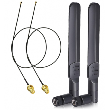 RP-SMA-antenn, 8dBi Wifi, kabel IPX IPEX U.FL MHF4, M.2 NGFF, Intel AX200NGW 8265AC 8265NGW 7265AC 9560AC M.2 NGFF