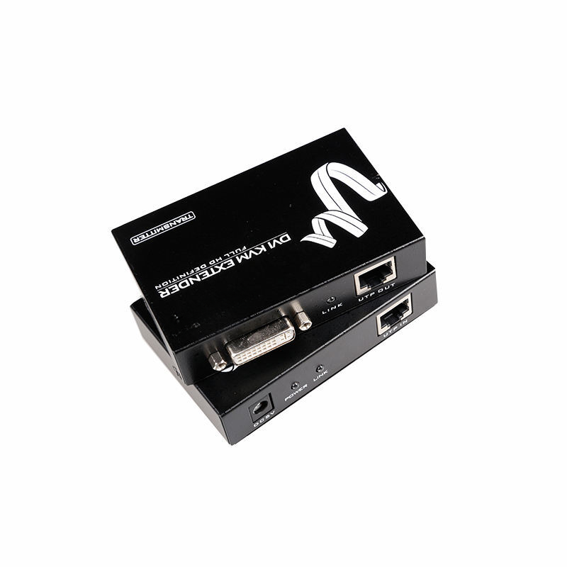 DVI-förlängare, Booster, KVM, USB, tangentbord, mus, Over Cat.6-kabel