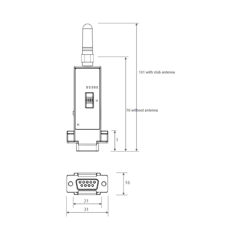 Trådlös RS232 via Bluetooth - som en uppsättning. Upp till 100 meter