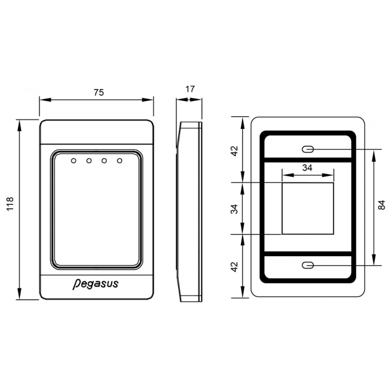 Dual Band RFID-läsare 125kHz, 13,56MHz, NFC, EM400x, Mifare och Desfire