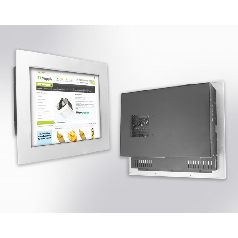 17" TFT-skärm, Vesa, Win 2000 touch, XP, VR-ratt, Antivandal, läsbar i solljus, 24Vdc, 48Vdc, Ljus/rörelse