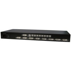 KVM omskifter til 8 pc'er med DVI, lyd & USBfor8 porte
