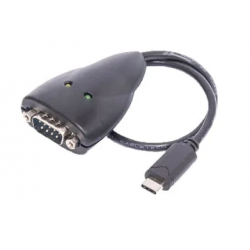 USB-C male to RS232 converter, DB9 male, 0,25m cable