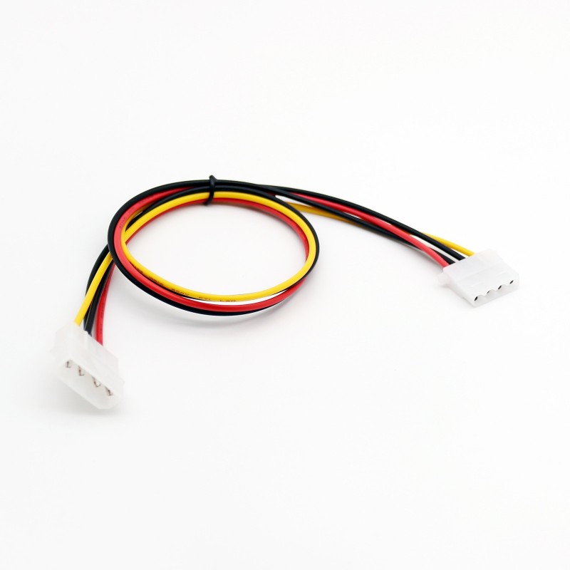 50cm/1.5ft IDE 4 PIN Molex Power Male to IDE 4 PIN Molex Female Jack Extension Adapter Connector Cable