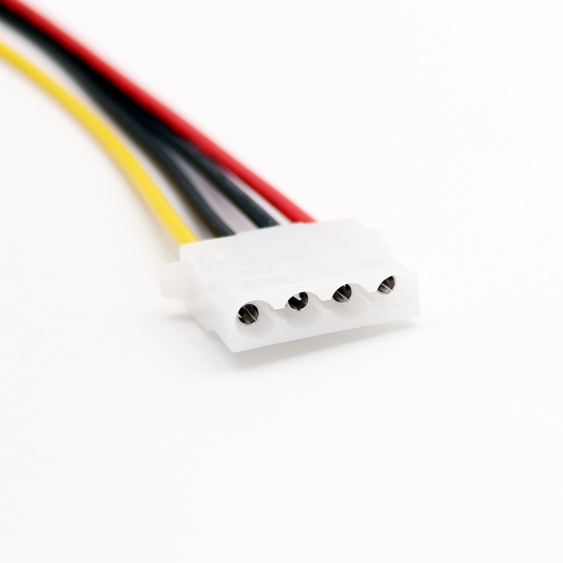 50 cm/1,5 fot IDE 4-stifts Molex Power Hane till IDE 4-stifts Molex Hon-jack förlängningsadapterkabel