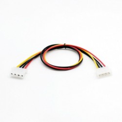 50cm/1.5ft IDE 4 PIN Molex Power Male to IDE 4 PIN Molex Female Jack Extension Adapter Connector Cable