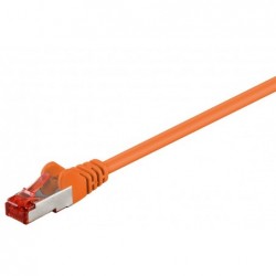 Cat.6 S/FTP Network Cable - Shielded RJ45, Orange, 2 meter