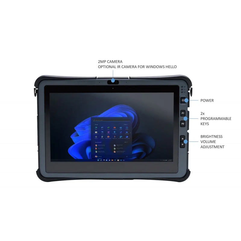 Rugged 11.6 Tablet: Intel 12th Gen, 1000 Nits, IP66 Rated