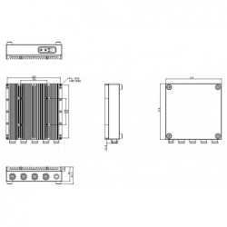 IP67 Fläktlös Box-PC, Formfaktor för Mini-ITX MB med IP67-kablar, med M12-kontakter