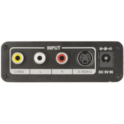 Komposit till HDMI HD 4K uppskalning, 3 RCA AV CVBS komposit S-Video R/L Audio S-VHS