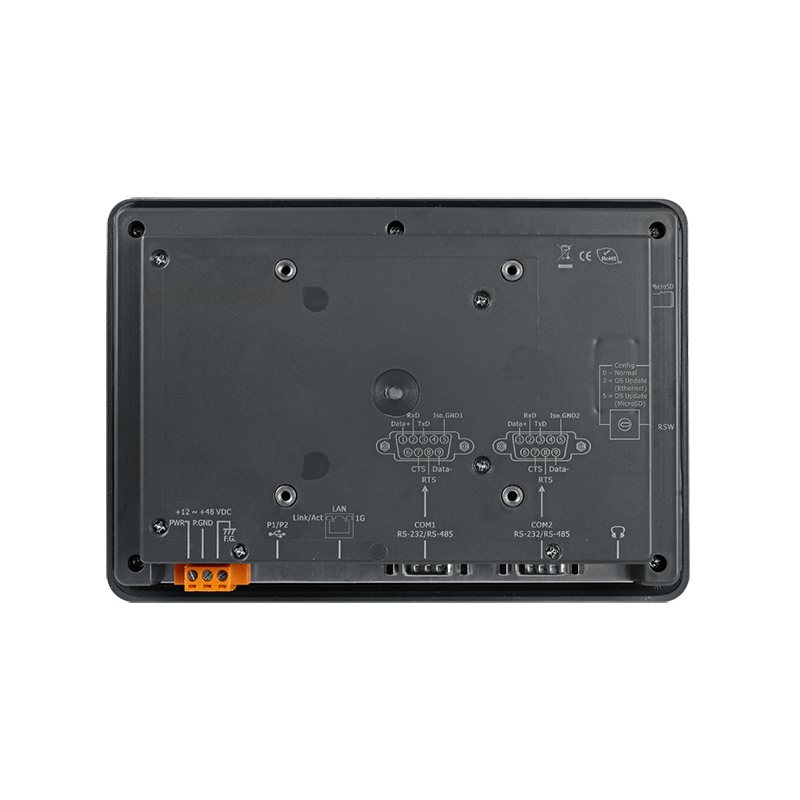 7" HMI touch, modbus, RS232/485 WIN CE7.0, ICP DAS VP-2201-CE7