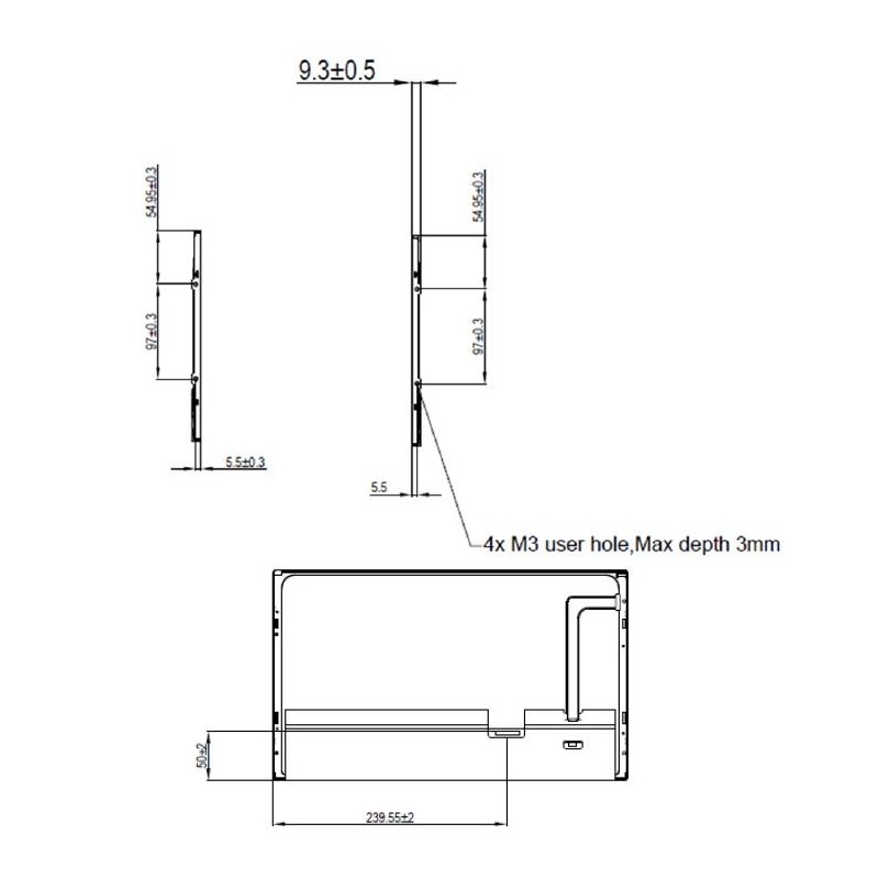 15.6 TFT-skärm med hög ljusstyrka LCD-skärm - 1200 nits, 1920x1080 upplösning