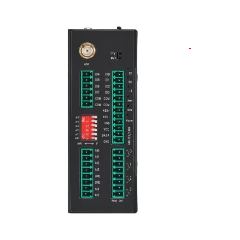 4G SMS-larmsystem med 8 + 6 ingångar, 4 reläutgångar, temp/fuktighetsingång, moln