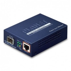 Mediaomvandlare RJ45 till Fiber, RJ45 10/100/1000Mbit, SFP-modul 100/1000Mbit, PoE+