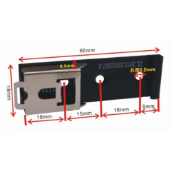 Säkert DIN-fäste med fjäder för PLC-, IoT- och HMI-installationer