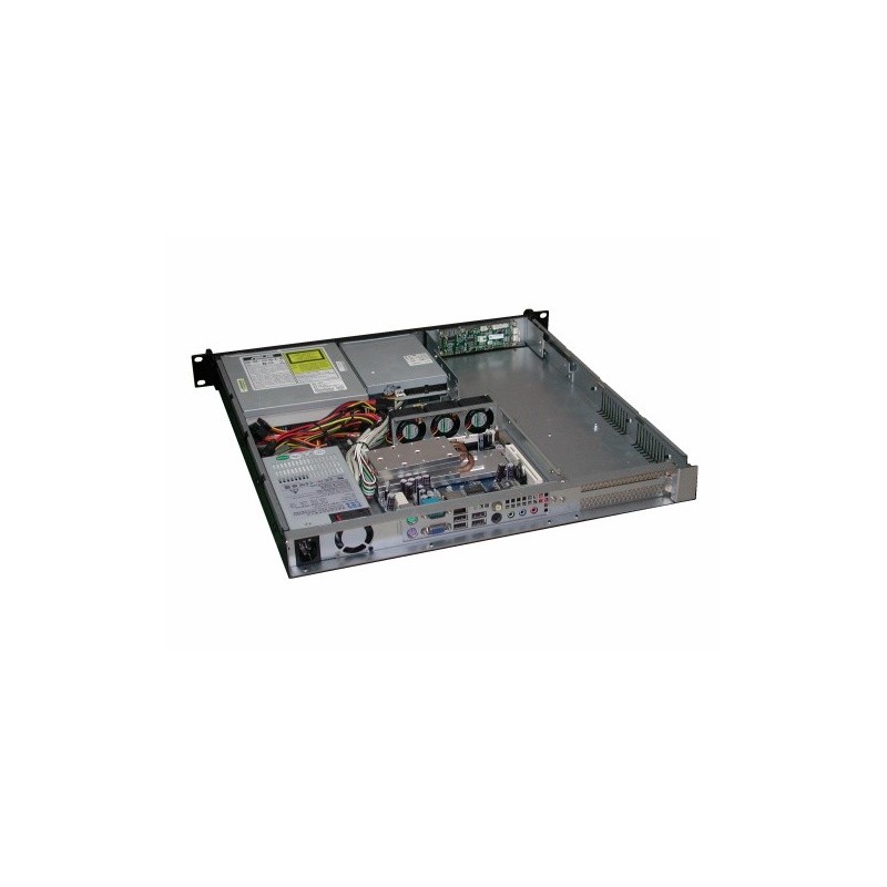 1U Unit ATX Case, 19 Rackmount Server Case för Mini-ITX | Kraftig stål, svart