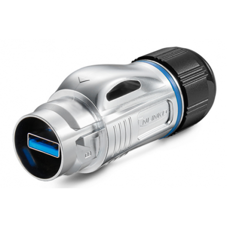 Vattentät USB 3.0-kontakt med 0,5 m kabel IP67 tät