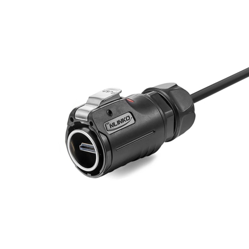 IP67 vattentät HDMI 2.0-kontakt med 5m kabel för paneler