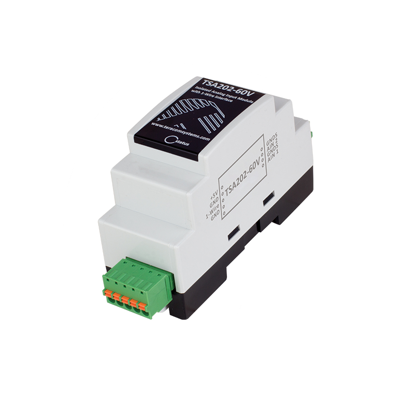 2 x Analog input module, 0-60V, 16bit resolution, 1-wire interface