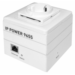 Network-based device for switching on/off 230 VAC equipment. With lock-up control. Energy meter