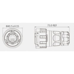 Waterproof RJ45 connector for patch cable. IP67. With bayonet lock. Quick coupling