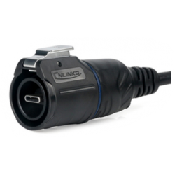 Vattentät USB-C-kontakt med snäpplås. Passar STIK-USBC-WAT-CH-KL