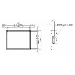 15-tums industriell ram 4:3-skärm 500 nit LED-bakgrundsbelysning 1024x768 upplösning