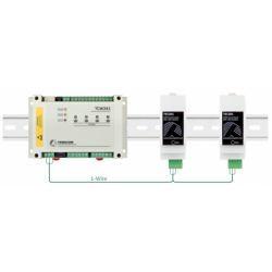 1-tråds AC/DC-strömmätare 0,1 - 10 Amp, galvaniskt isolerad, DIN-montering