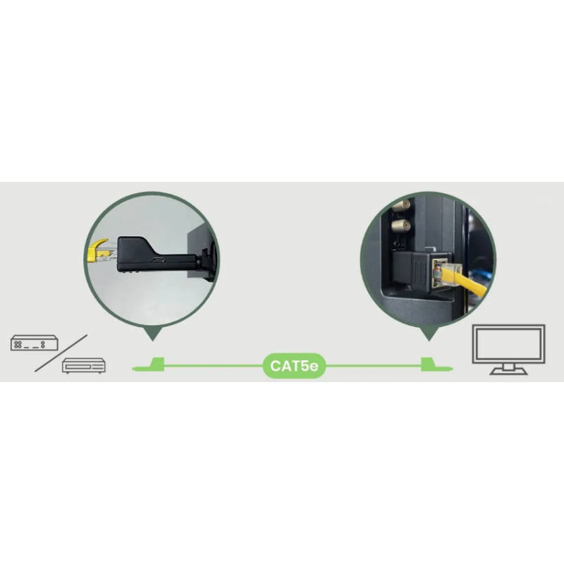 HDMI-förlängare RX/TX 70 meter, 1080p över Cat 5/6-kabel. Set med TX och RX
