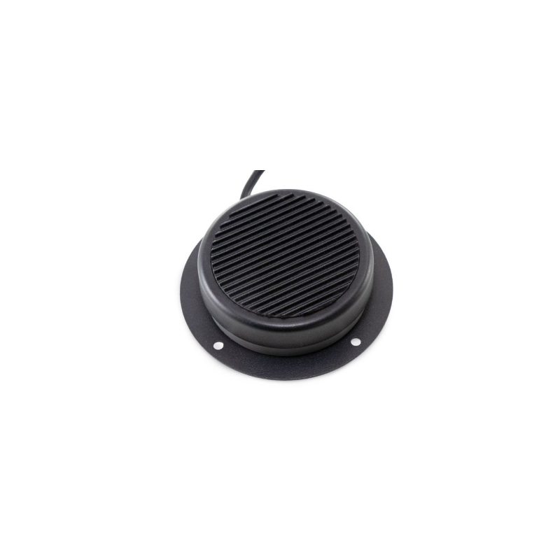 Extremely robust foot switch with 3.5 mm jack. Closing contact when pressed.