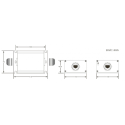 RJ45 överspänningsskydd - åskskydd, IP67, PoE, Gigabit