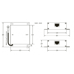 RJ45 Överspänningsskydd, överspänningsskydd - INTE PoE, Gigabit
