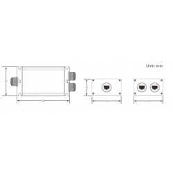 Waterproof PoE extender 100 meters, up to 500 meters with cascade, PoE 15.4W/30W/60W/90W