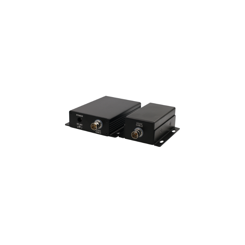 PoE Extender for Coax cable, 100Mbps, up to 500 meters. 48-56VDC input
