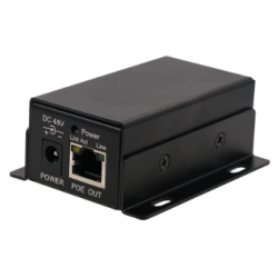 PoE-förlängare för koaxialkabel, 100 Mbps, upp till 500 meter. 48-56 VDC ingång