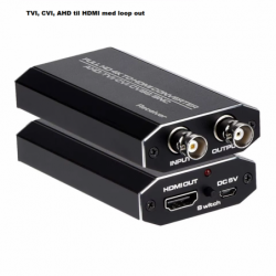 BNC, CVBS (analog), AHD, TVI, CVI-signal till HDMI Full HD 1080p, 720p